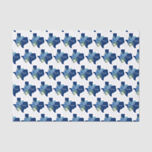 Papel De Seda Bluebonnets Texas Flores silvestres acuarela