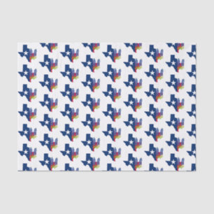 Papel De Seda Bluebonnets Texas Flores silvestres acuarela