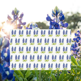 Papel De Seda Bluebonnets Texas Flores silvestres acuarela