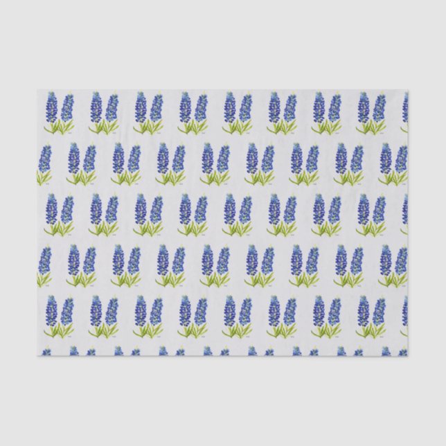 Papel De Seda Bluebonnets Texas Flores Silvestres Florales (Anverso)