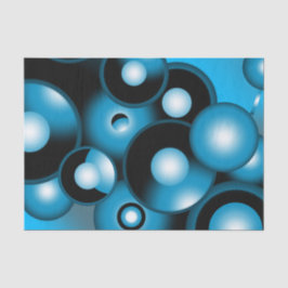 Papel De Seda Blues Círculo concéntrico Arte abstracto orbital