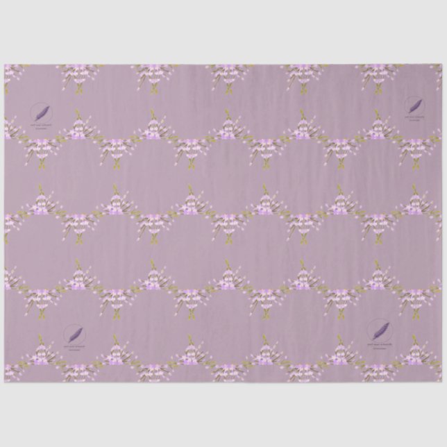 Papel De Seda Blumen mauve Mel Mae Schmidt Stationery (Anverso)
