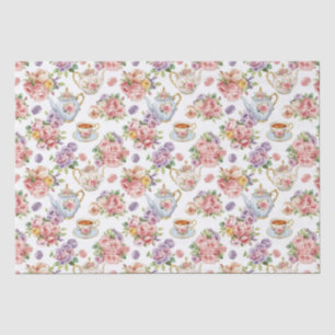 Papel De Seda Blush de té vintage rosas púrpura decoupage floral