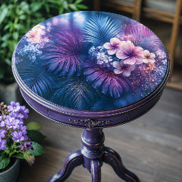 Papel De Seda Blush Índigo Flor Tropical Decoupage