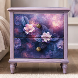 Papel De Seda Blush Marfil Índigo Flor Decoupage