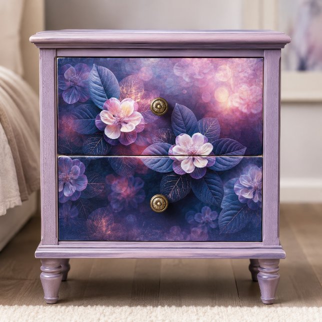 Papel De Seda Blush Marfil Índigo Flor Decoupage (Subido por el creador)
