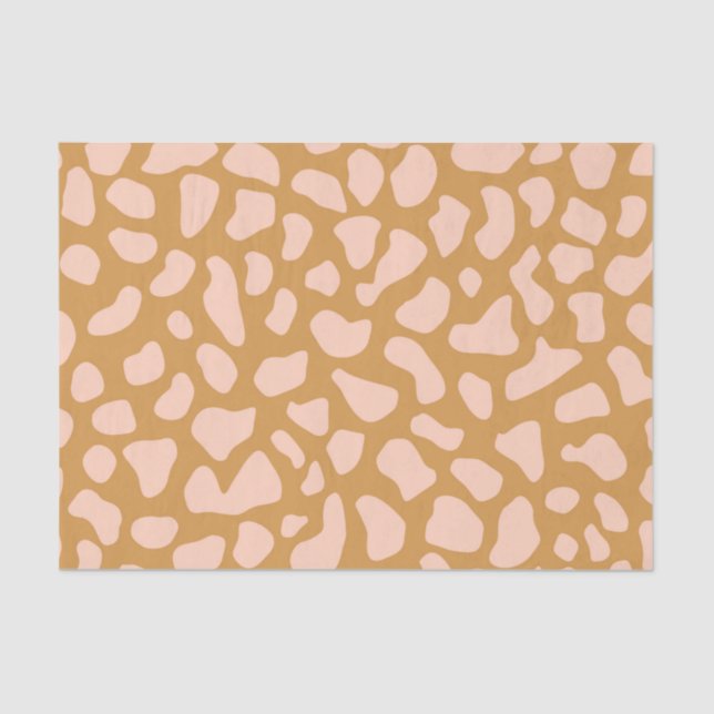 Papel De Seda Blush Pink Cheetah Print Decoupage (Anverso)