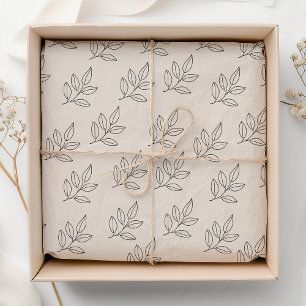 Papel De Seda Blush Rosa Minimalista Botánico para Pequeñas Empr