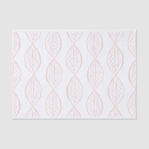 Papel De Seda BlushVine-Patrón de Hoja Minimalista Rosa Suave Bl