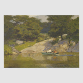 Papel De Seda Boating on a Lake in Central Park (E.H. Potthast)