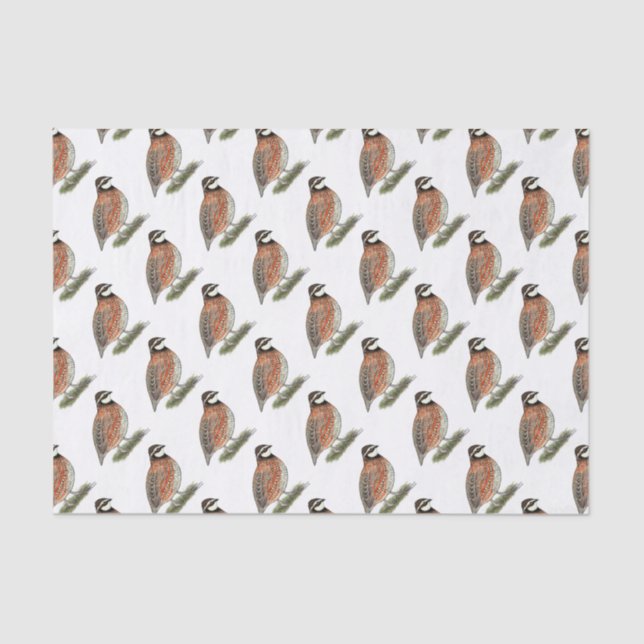 Papel De Seda Bobwhite Quail Rooster (Anverso)