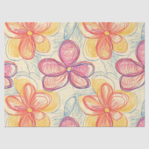 Papel De Seda Boceto de Flor Silvestre Vintage (4)