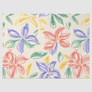 Papel De Seda Boceto de Flor Silvestre Vintage (8)