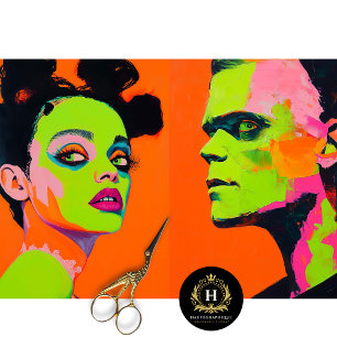 Papel De Seda Boda Bride de Frankenstein Decoupage