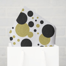 Papel De Seda Boda Brillante Lunares Fiesta Oro Gatsby