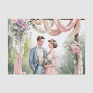 Papel De Seda Boda Chic del Shabby Chic clásico de época