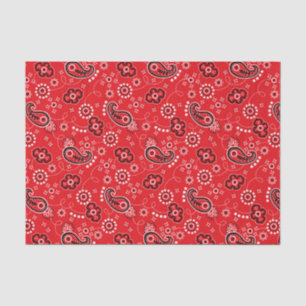 Papel De Seda Boda Country Western Red Paisley