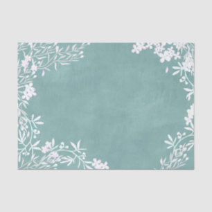 Papel De Seda Boda de Acuarela Floral Blanca de Cualquier Color
