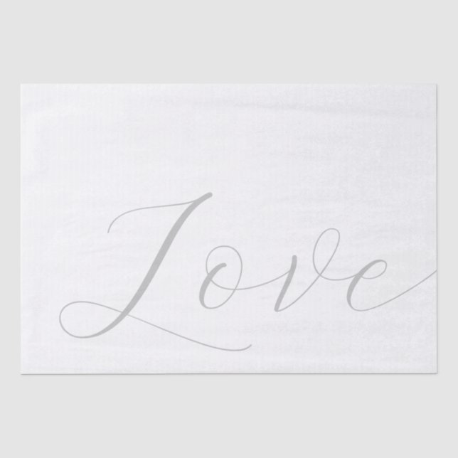 Papel De Seda Boda de amor elegante (Anverso)