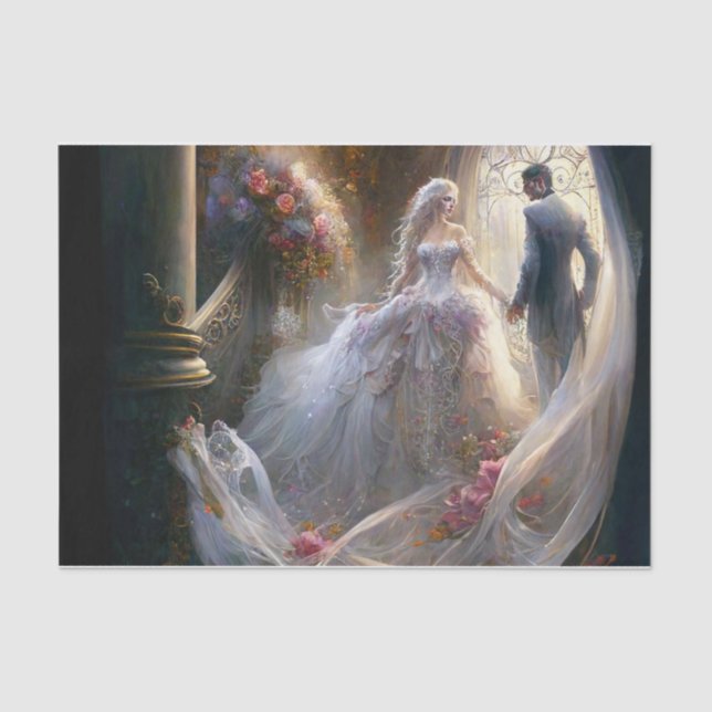 Papel De Seda boda de fantasía (Anverso)