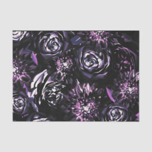 Papel De Seda Boda de Flores de Glam Púrpura en un jardín oscuro