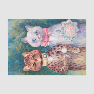 Papel De Seda Boda de gatos, matrimonio, novia, Louis Wain