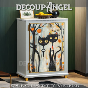 Papel De Seda Boda de gatos negros modernos