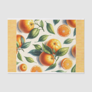 Papel De Seda Boda de hojas de naranja al agua