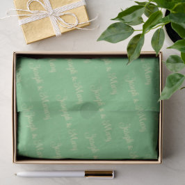 Papel De Seda Boda de Jardín Verde Helecho y Amarillo Mantequill