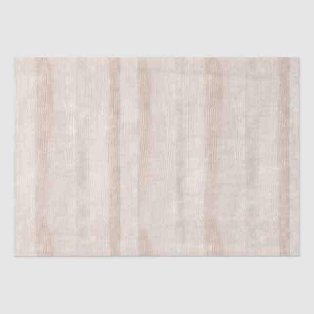 Papel De Seda Boda de madera blanca crema falsa rústica (Anverso)