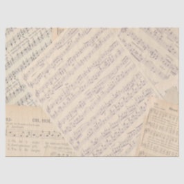 Papel De Seda Boda de música de hojas de cosecha de vintage