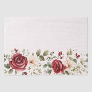 Papel De Seda Boda de oro de los Rosas de Cream Rojo