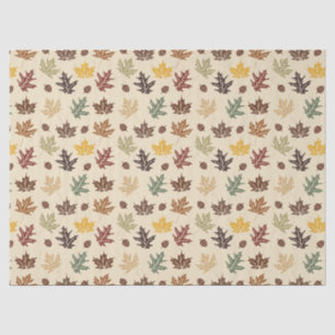 Papel De Seda Boda de Otoño Hojas de Otoño Marrón Rico Dorado Cr