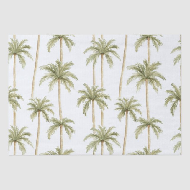 Papel De Seda Boda de Palmeras Tropicales (Anverso)