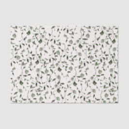 Papel De Seda Boda de patrón botánico acuarela