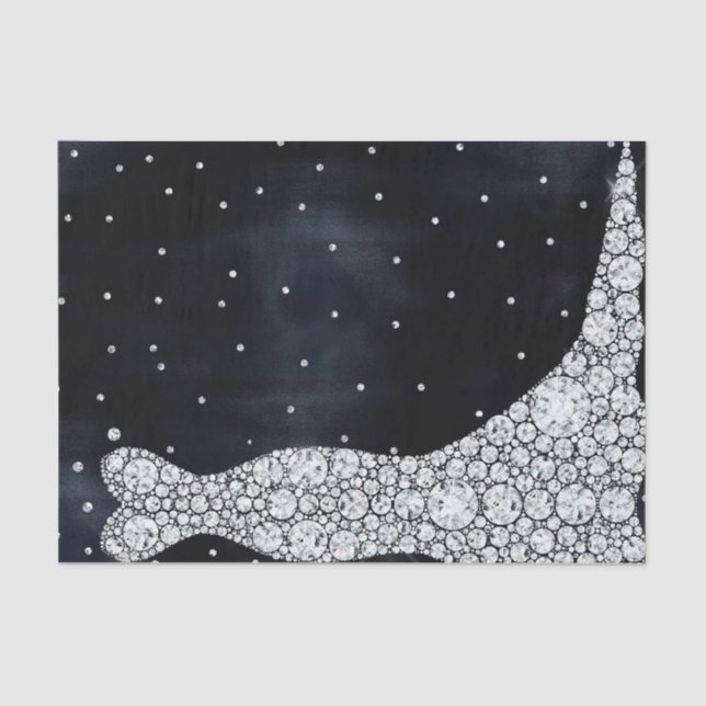 Papel De Seda Boda Diamante Vestido Moderno Blue Bridal Shower (Anverso)