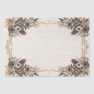 Papel De Seda Boda Floral Bohemio Vintage Elegante