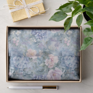 Papel De Seda Boda floral romántica rosa púrpura