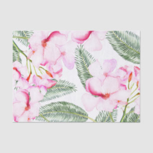 Papel De Seda Boda floral tropical oasis rosa verde hawaiano