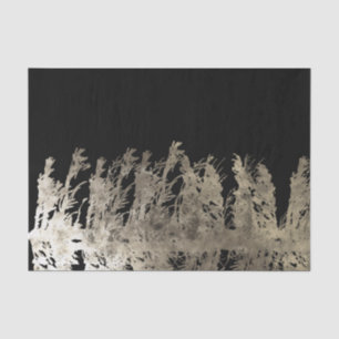 Papel De Seda Boda Glam de Oro y Negro Pino Árbol Rústico Bosque