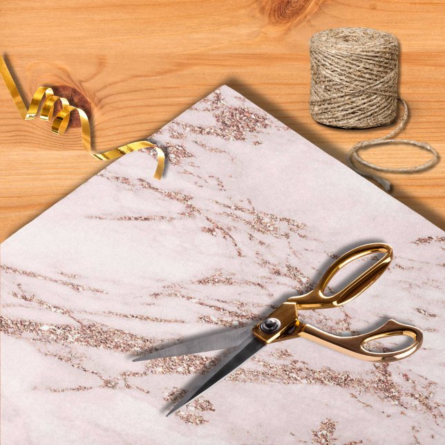 Papel De Seda Boda Glitter Rosa Moderno Mármol Dorado (Subido por el creador)