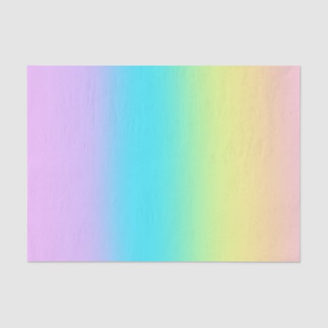 Papel De Seda Boda gradiente gradiente arcoiris pastel (Anverso)
