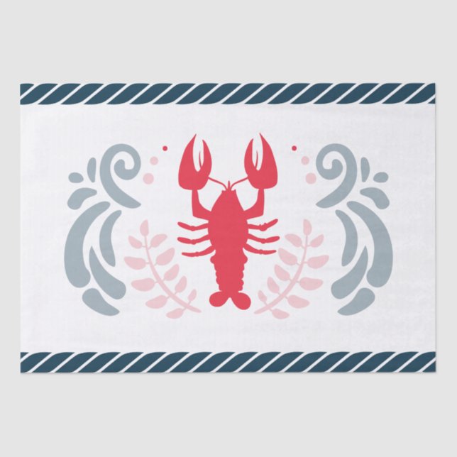 Papel De Seda Boda Náutico Moderno (Anverso)