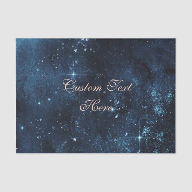 Papel De Seda Boda personalizada Star Celestial Galaxy Watercolo (Anverso)