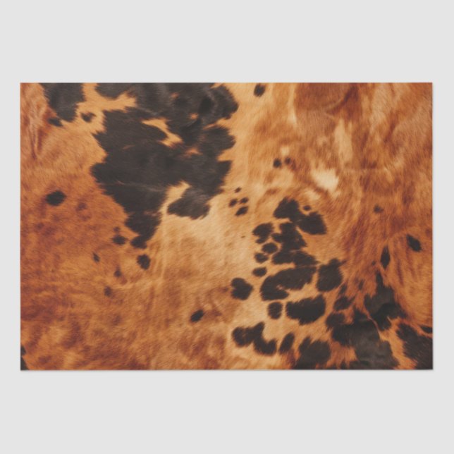 Papel De Seda Boda Piel de vaca de crema marrón (Anverso)