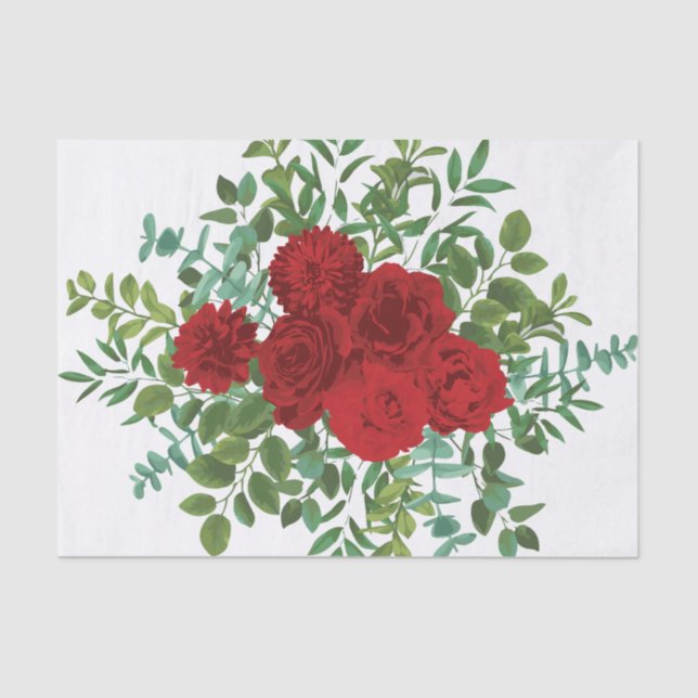 Papel De Seda Boda Rosa Roja (Anverso)