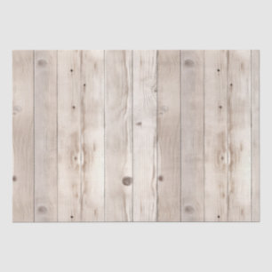 Papel De Seda Boda Rustic Faux Cream White Wood