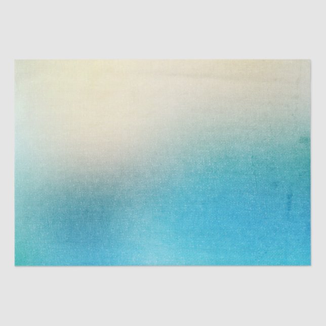 Papel De Seda Boda turquesa blanca Aqua Blue Starfish Beach (Anverso)