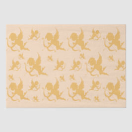 Papel De Seda bodas cherubres en oro