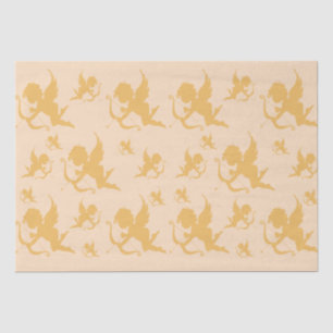 Papel De Seda bodas cherubres en oro